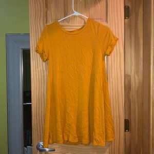 Yellow t shirt dress